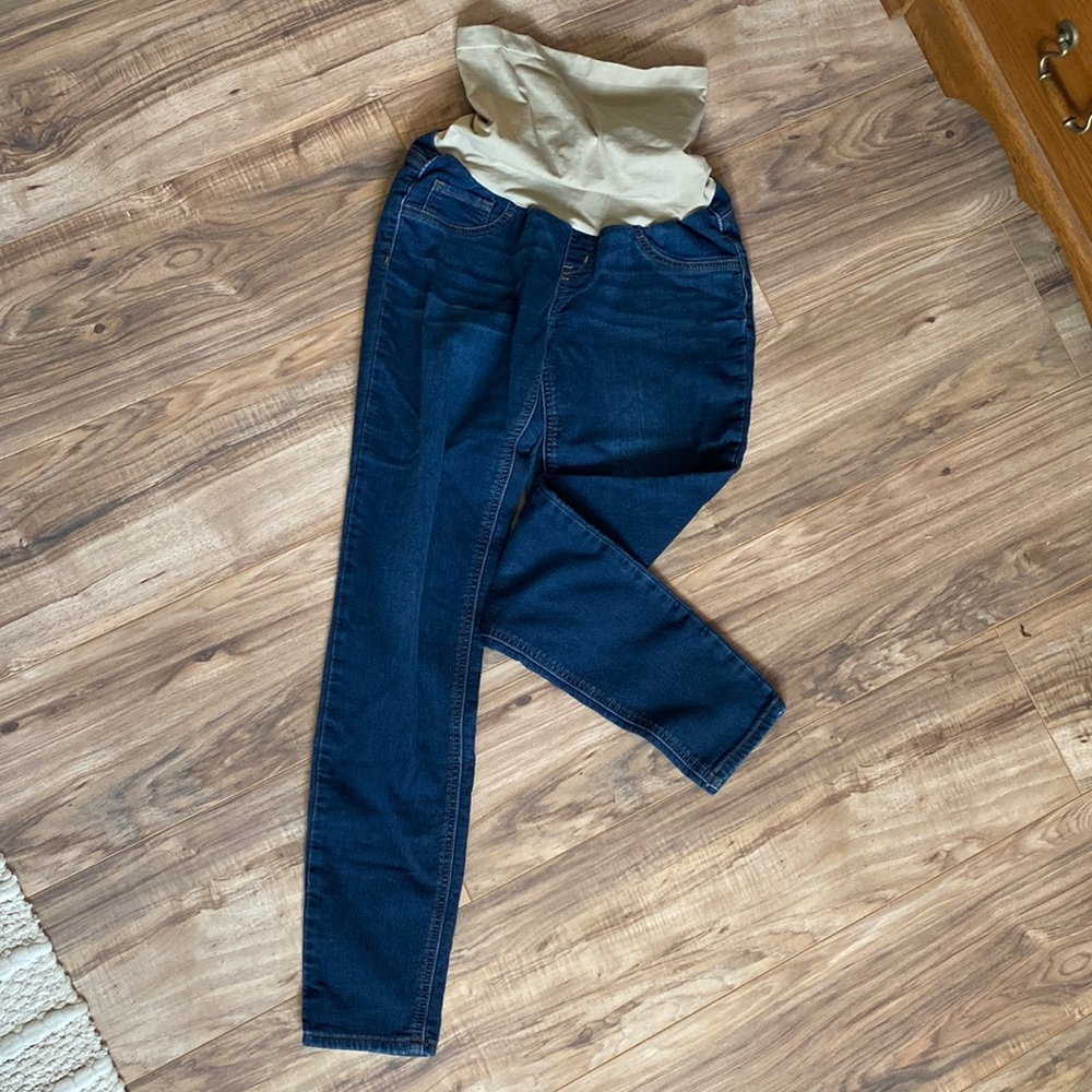 Indigo blue maternity jeans size medium